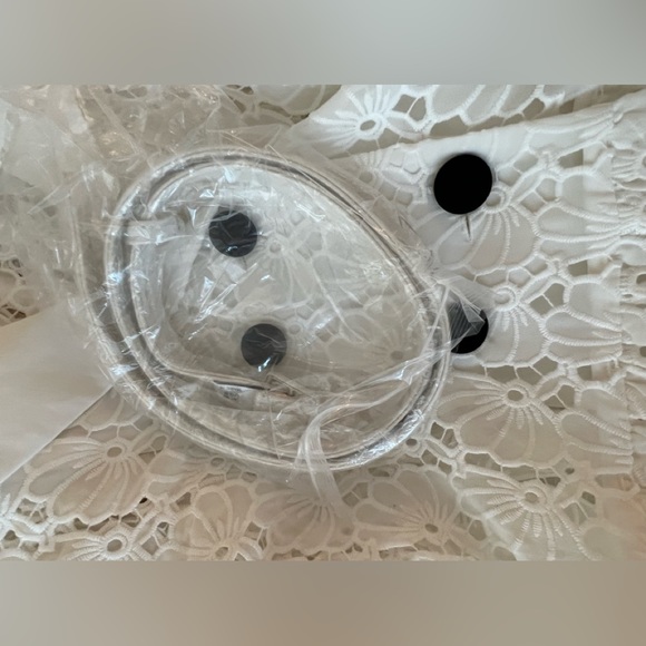 Self Portrait Self Portrait White Floral Chiffon Mini Dress - Picture 3 of 3